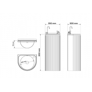 MEDIDAS DE FUENTE DE AGUA INOX