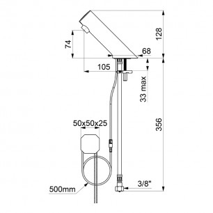 MEDIDAS DE GRIFO ELECTRONICO TEMPOMATIC 5