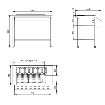 MEDIDAS DE MESA PARA PREPARACIÓN DE COMBINADOS