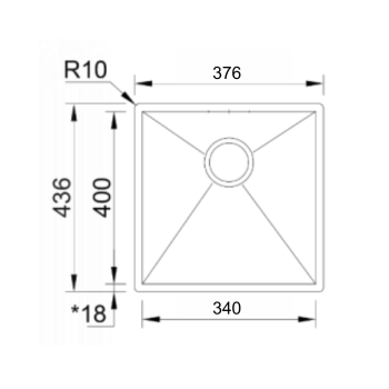 MEDIDAS DE FREGADERO INOX LINEA MINIMALISTA