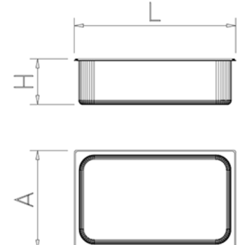 CUBETA GASTRONORM INOX 2/8