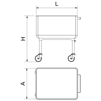 CARRO INOX FONDO ELEVABLE