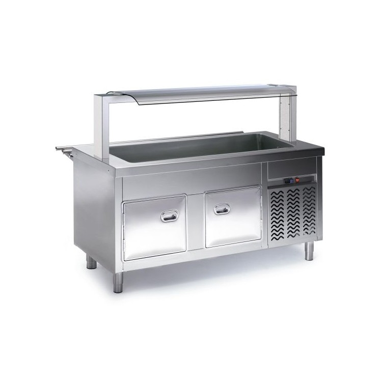 MUEBLE CUBA FRÍA CON RESERVA 2300x700x850
