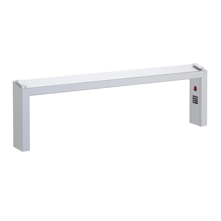 Soporte inclinado con luz led GN 1/1 directo sobre buffet Soporte inclinado con luz led GN 1/1 directo sobre buffet