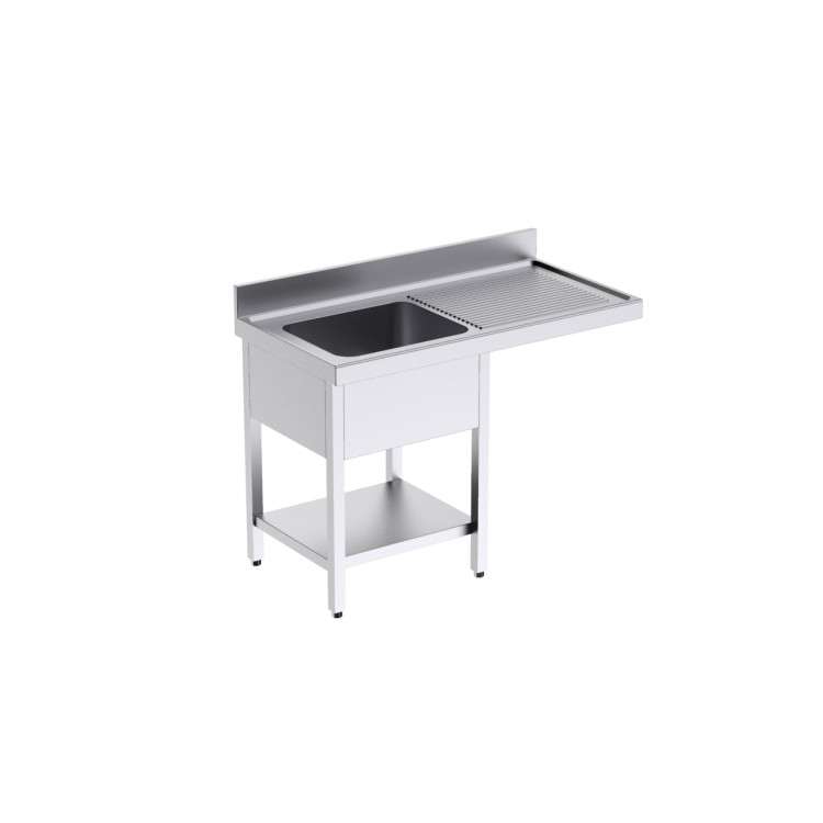Fregadero con bastidor, estante, escurridor y espacio para lavavajillas GAMA 700