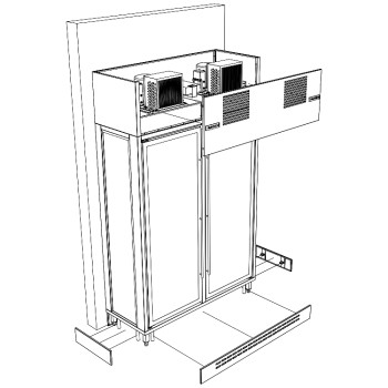 Vinoteca Central Enolux 2 Puertas Gris 1697x632x2300 mm
