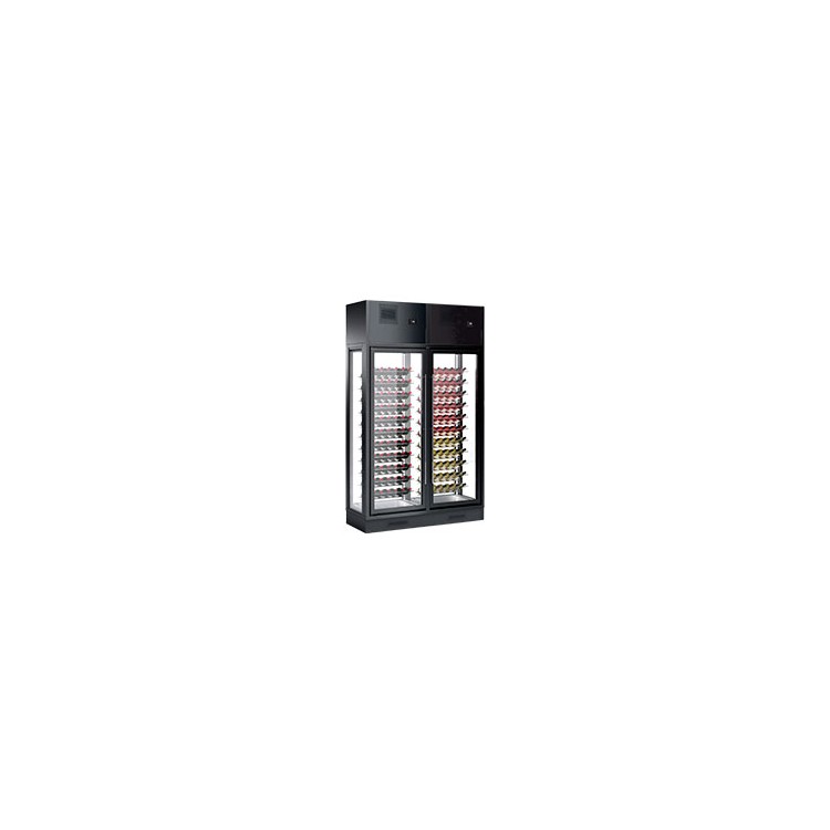 Vinoteca Central Enolux 2 Puertas Negra 1697x632x1800 mm