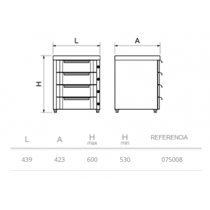 BOX MODULAR 1 PUERTA, PLANO Y MEDIDAS