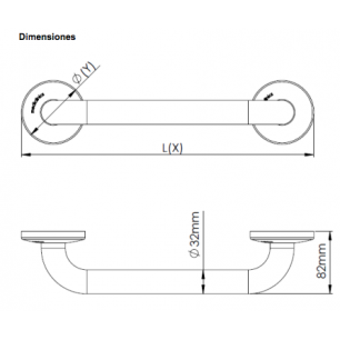 MEDIDAS BARRAS DE APOYO PARA BAÑO