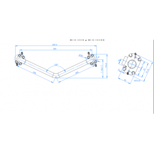 MEDIDAS BARRA DE APOYO ANGULO 130º